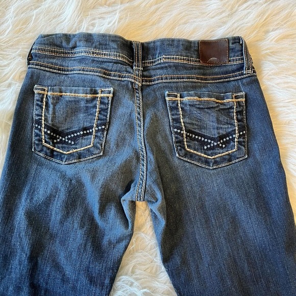 BKE Jeans Womens Size 27 30x27 Blue Dark Wash Addison Crop Denim Bootcut Y2K - Picture 4 of 11